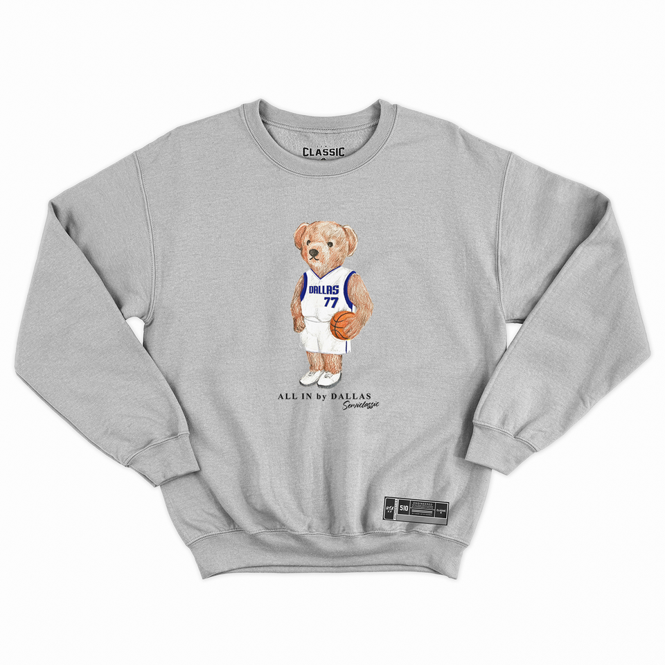 Dallas Basketball Semi Bear Crewneck