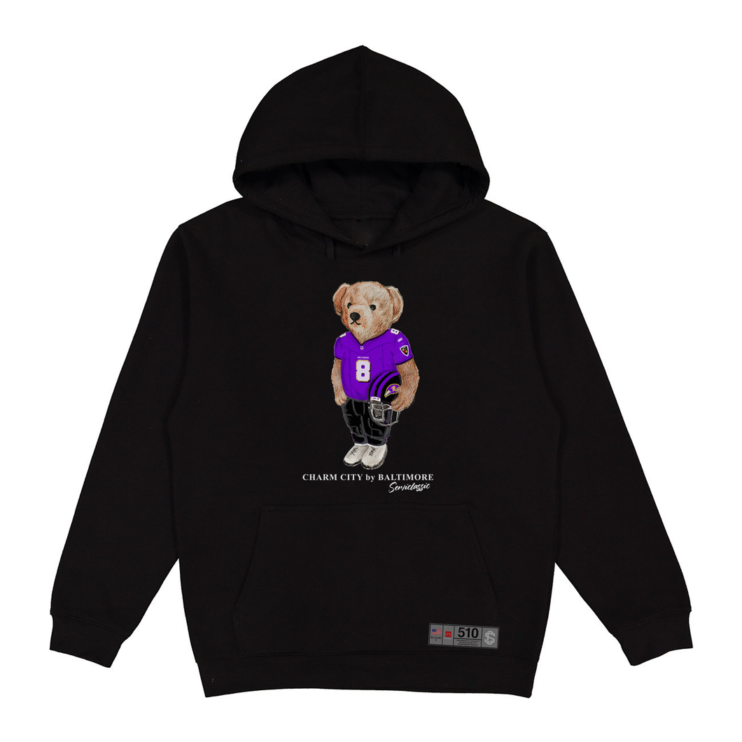 Baltimore Football Semi Bear Hoodie